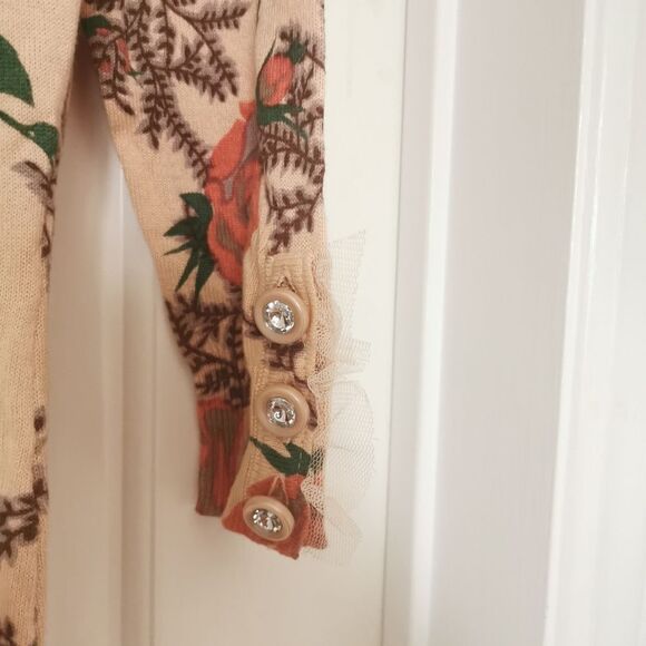 Twelve by twelve floral knit cardigan size xs - Picture 4 of 6